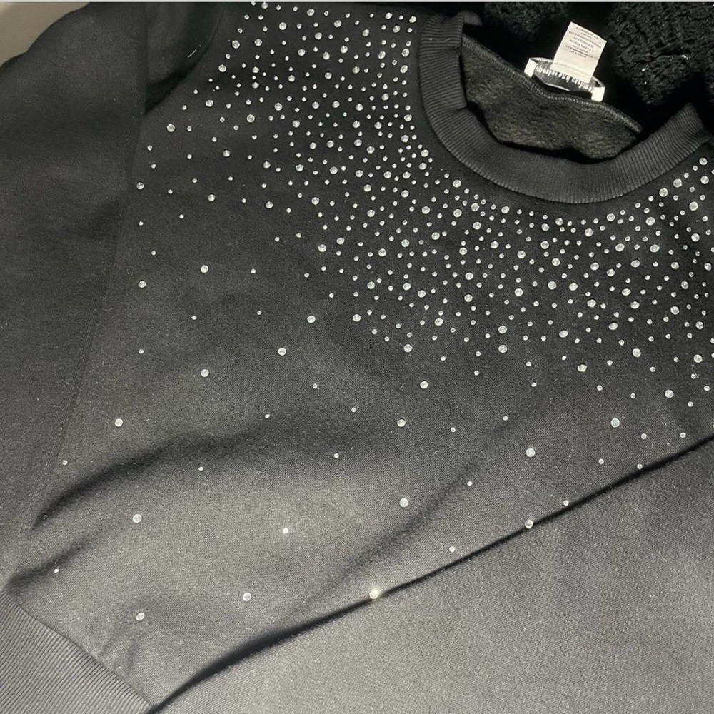 Bedazzled black sweatshirt